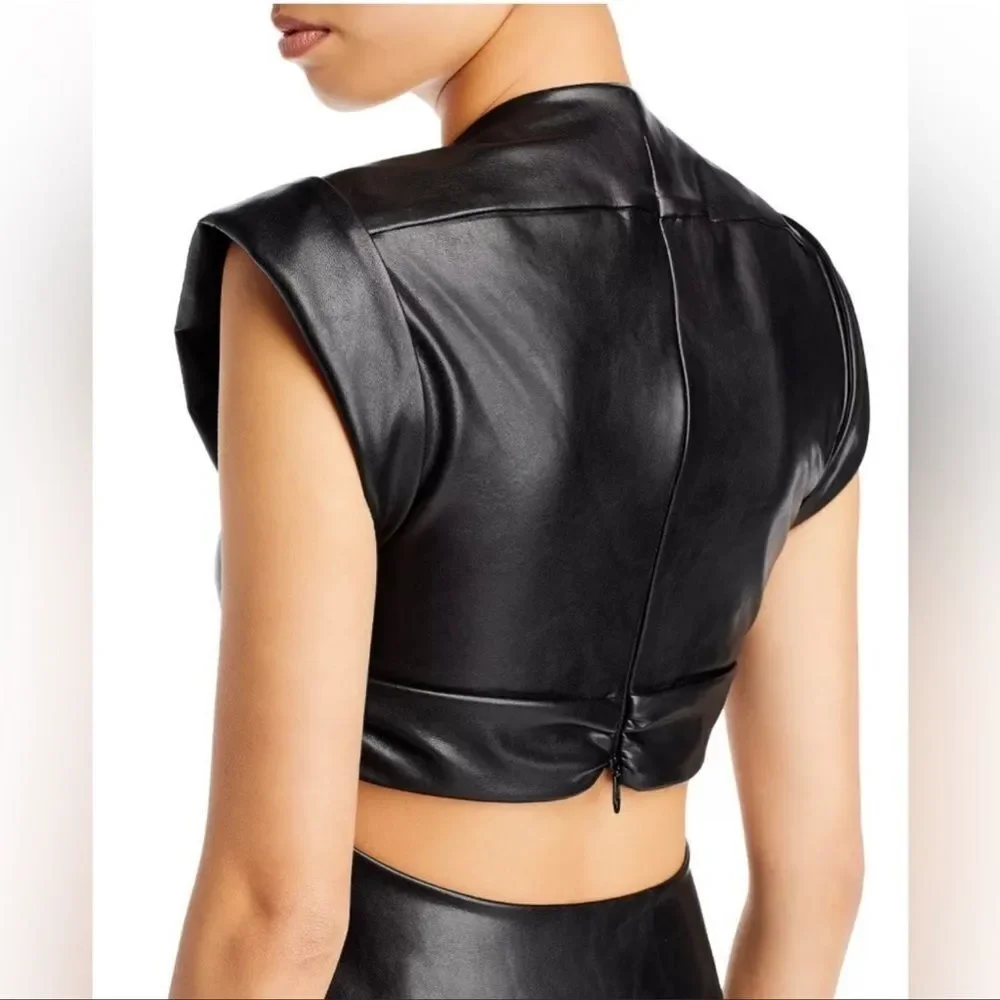Jason Wu leather front knot cutout dress NWT